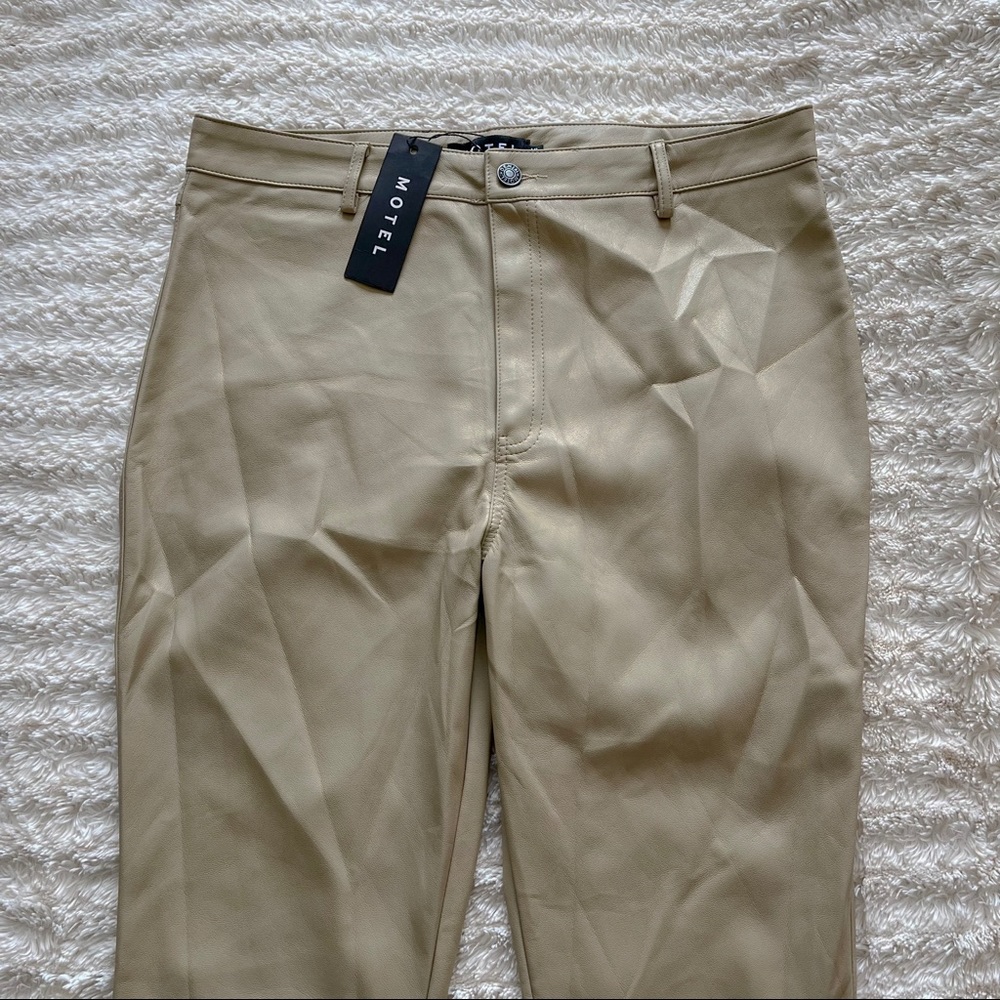 Flare leather pants